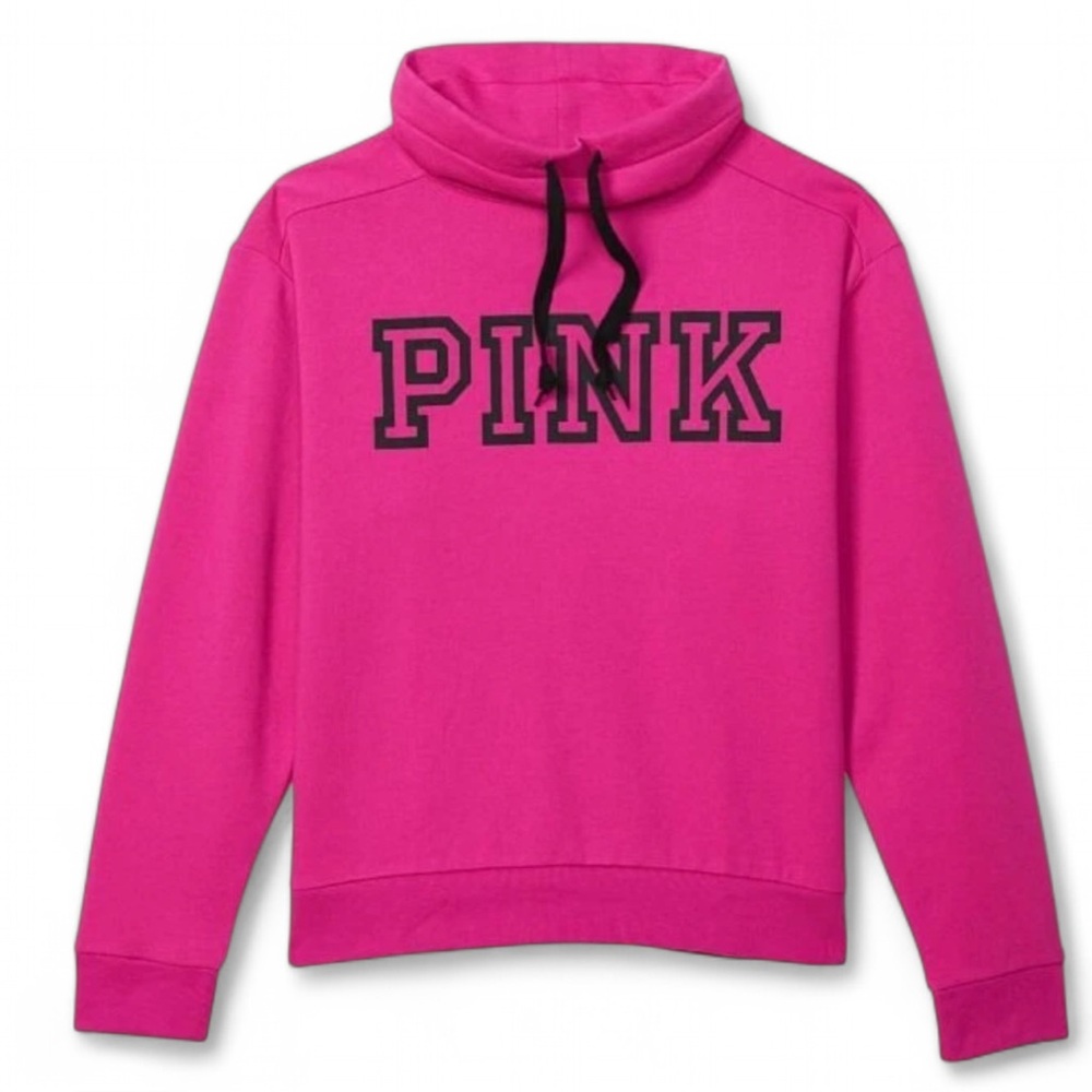 PINK Victoria's Secret Bold Pink Cowl Neck Sweater